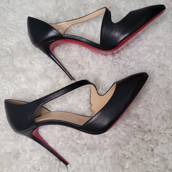 Christian Louboutin Shoes Black Catchy One Heels 100 Pump Size 41 - Picture 9 of 10